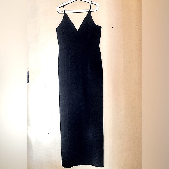 WAYF Navy Slitted Maxi Dress - Picture 2 of 10